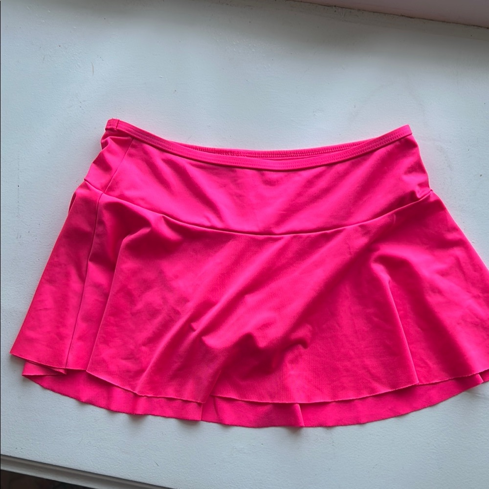 Lands' End Bright Pink Swim Skirt